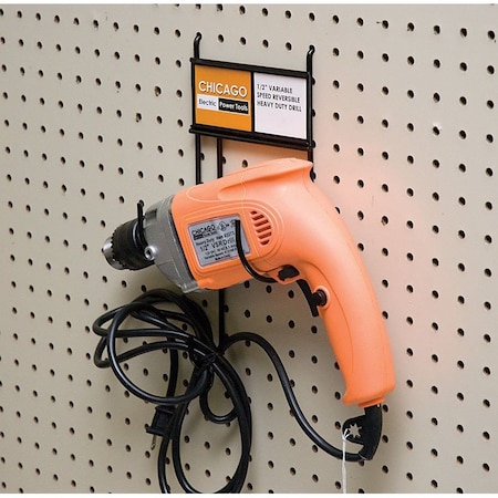 Southern Imperial 10 in. H X 6 in. W X 5 in. D Black Metal Power Drill Hanger Rack R-9011230